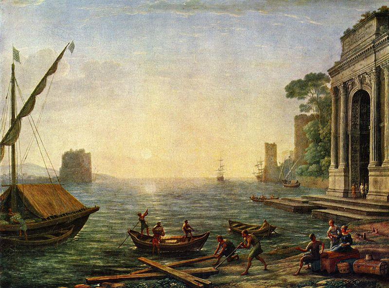 Claude Lorrain Seehafen beim Aufgang der Sonne Germany oil painting art